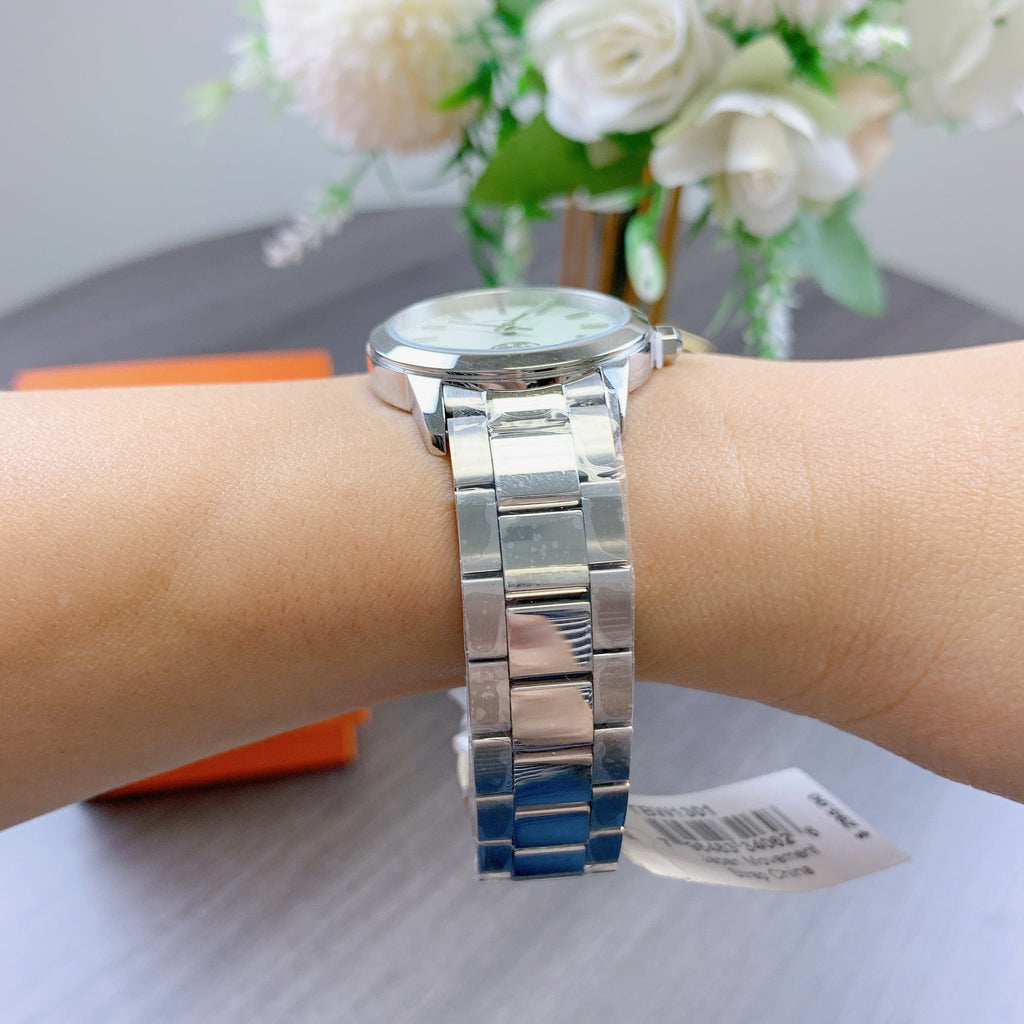 Tory Burch Collins White Dial Silver Steel Strap Watch for Women - TBW1301 Buy Now By Tory Burch