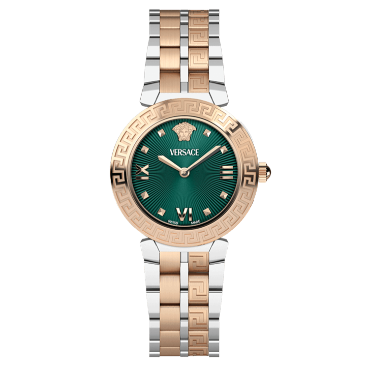 Versace Daphnis Analog Green Dial Two Tone Steel Strap Watch for Women - VEOCA0224 Buy Now By Versace