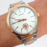 Tory Burch Collins White Dial Two Tone Steel Strap Watch for Women - TBW1305 Buy Now By Tory Burch