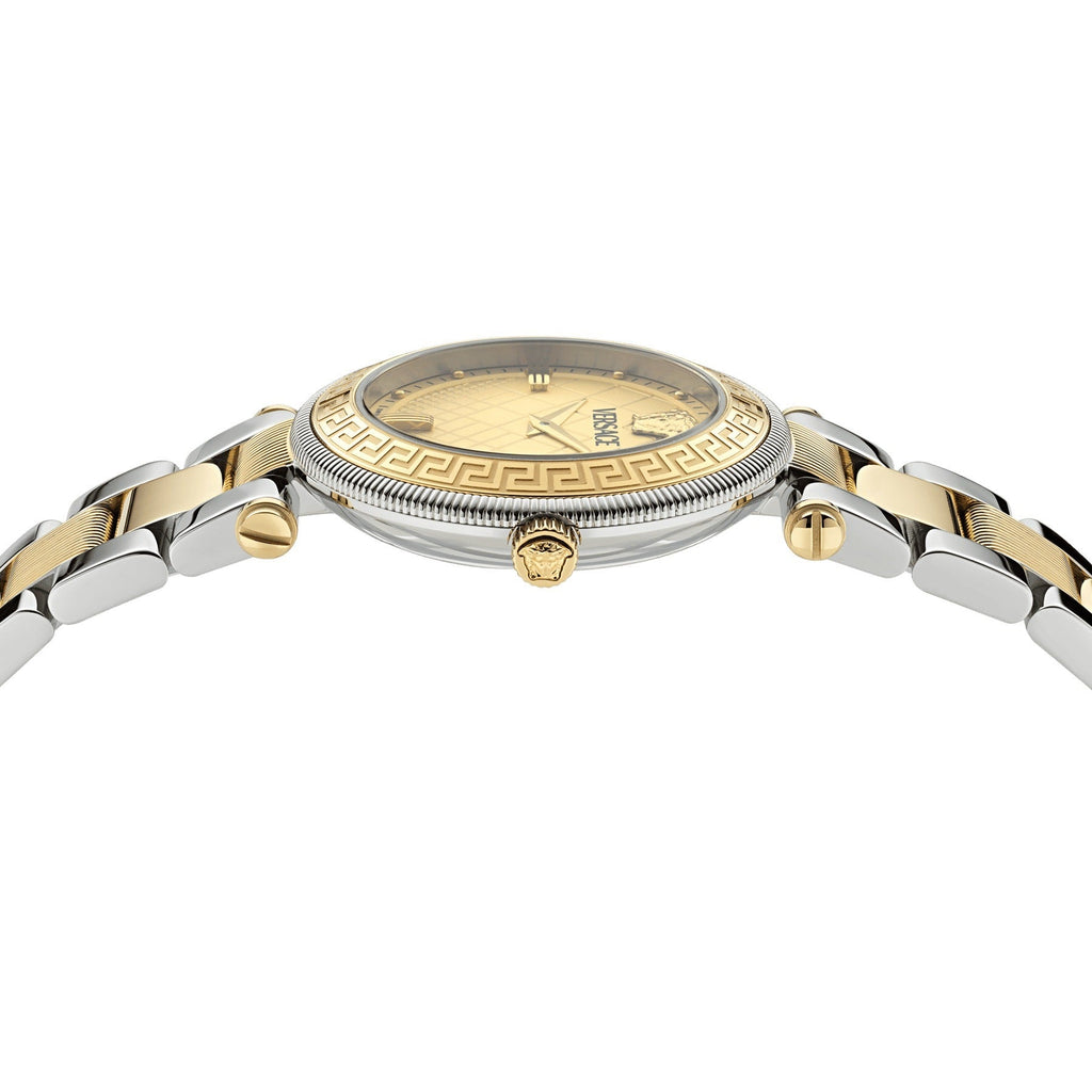 Versace Reve Analog Gold Dial Two Tone Steel Strap Watch for Women - VE8B00324 Buy Now By Versace