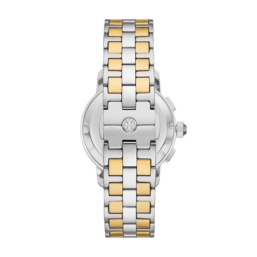Tory Burch Classic Chronograph White Dial Two Tone Steel Strap Watch for Women - TBW1034 Buy Now By Tory Burch
