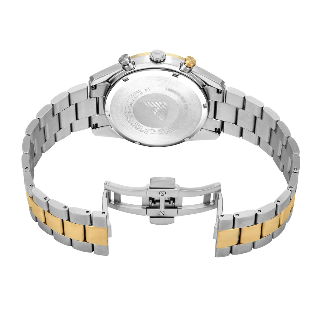 Emporio Armani Racer Chronograph Black Dial Two Tone Steel Strap Watch for Men - AR11678 Buy Now By Emporio Armani