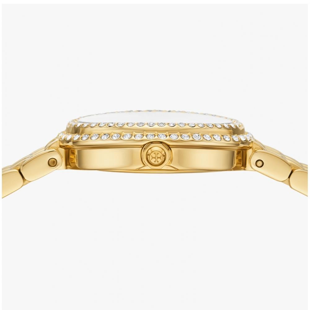 Tory Burch Oval Mother of Pearl Dial Gold Steel Strap Watch for Women - TBW6034 Buy Now By Tory Burch