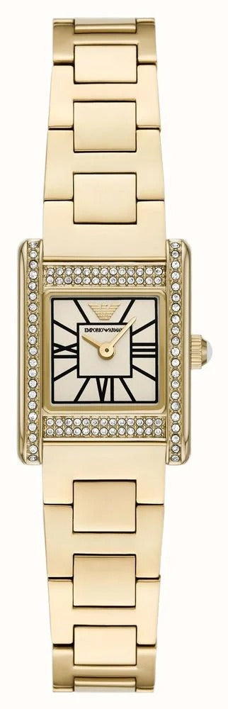 Emporio Armani Genni Crystals Gold Dial Gold Steel Strap Watch for Women - AR11663 Buy Now By Emporio Armani