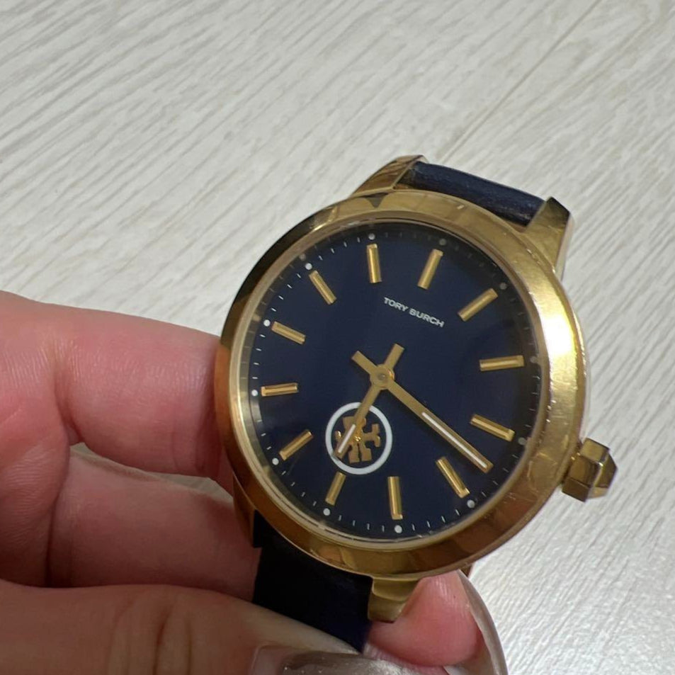 Tory Burch Collins Quartz Blue Dial Blue Leather Strap Watch for Women - TBW1203 Buy Now By Tory Burch