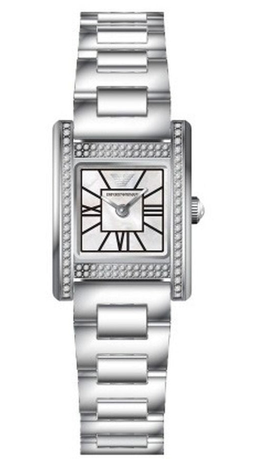 Emporio Armani Genni Analog Mother of Pearl Dial Silver Steel Strap Watch for Women - AR11662 Buy Now By Emporio Armani