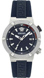 Versace Greca Diver Quartz Blue Dial Blue Rubber Strap Watch for Men - VE8G00124 Buy Now By Versace