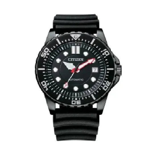 Citizen Mechanical Automatic Black Dial Black Rubber Strap Watch for Men - NJ0125-11E Buy Now By Citizen