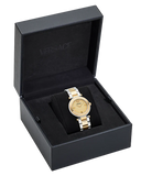 Versace Reve Analog Gold Dial Two Tone Steel Strap Watch for Women - VE8B00324 Buy Now By Versace