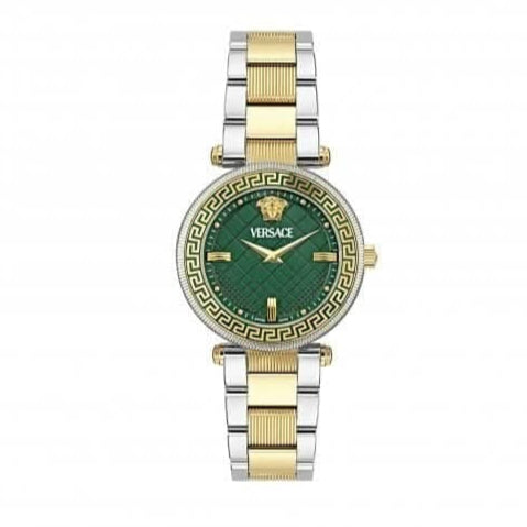 Versace Reve Analog Green Dial Two Tone Steel Strap Watch for Women - VE8B00524 Buy Now By Versace