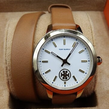 Tory Burch Collins Quartz White Dial Brown Leather Strap Watch for Women - TBW1304 Buy Now By Tory Burch
