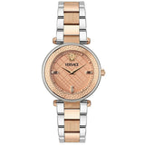 Versace Reve Analog Rose Gold Dial Two Tone Steel Strap Watch for Women - VE8B00424 Buy Now By Versace