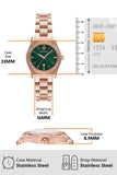 Emporio Armani Federica Analog Green Dial Rose Gold Steel Strap Watch for Women - AR11639 Buy Now By Emporio Armani