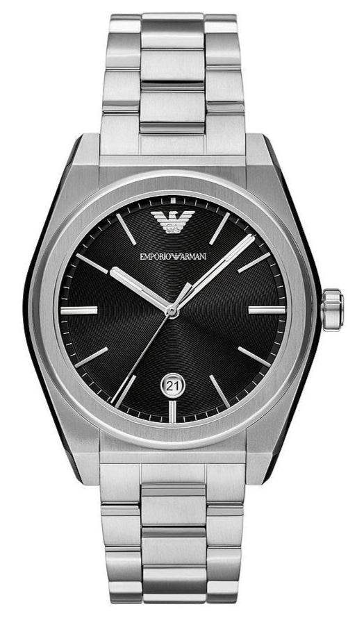 Emporio Armani Frederico Analog Black Dial Silver Steel Strap Watch for Men - AR11622 Buy Now By Emporio Armani