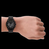 Emporio Armani Antonio Chronograph Black Dial Black Leather Strap Watch for Men - AR11583 Buy Now By Emporio Armani