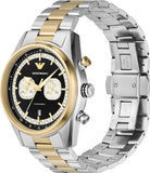 Emporio Armani Racer Chronograph Black Dial Two Tone Steel Strap Watch for Men - AR11678 Buy Now By Emporio Armani