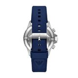 Emporio Armani World Explorer Chronograph Blue Dial Blue Silicone Strap Watch for Men - AR11696 Buy Now By Emporio Armani