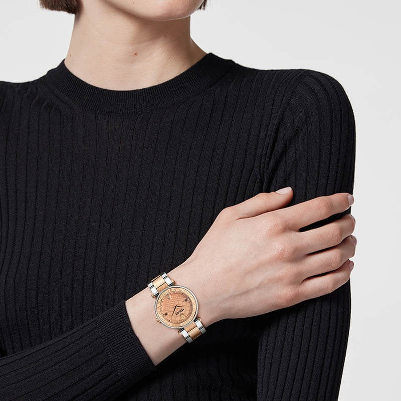 Versace Reve Analog Rose Gold Dial Two Tone Steel Strap Watch for Women - VE8B00424 Buy Now By Versace