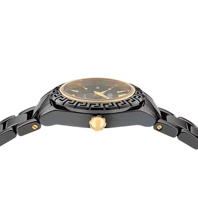 Versace DV One Mini Black Dial Black Steel Strap Watch for Women - VE9F00124 Buy Now By Versace