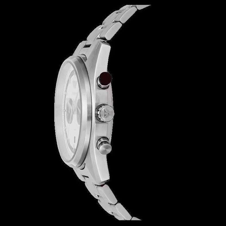 Emporio Armani Racer Chronograph White Dial Silver Steel Strap Watch for Men - AR11645 Buy Now By Emporio Armani
