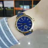 Tory Burch Collins Quartz Blue Dial Blue Leather Strap Watch for Women - TBW1203 Buy Now By Tory Burch