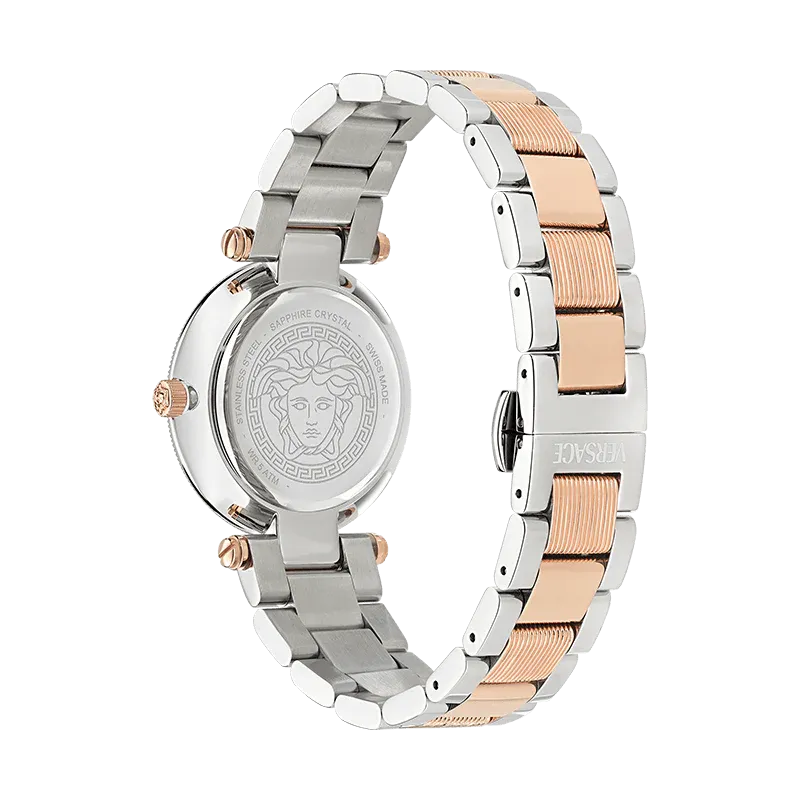 Versace Reve Analog Rose Gold Dial Two Tone Steel Strap Watch for Women - VE8B00424 Buy Now By Versace