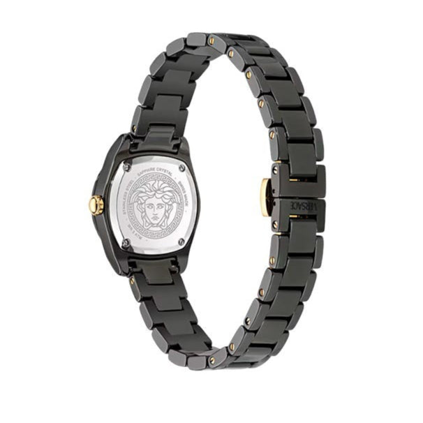 Versace DV One Mini Black Dial Black Steel Strap Watch for Women - VE9F00124 Buy Now By Versace