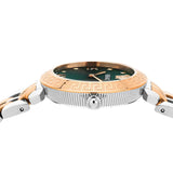Versace Daphnis Analog Green Dial Two Tone Steel Strap Watch for Women - VEOCA0224 Buy Now By Versace