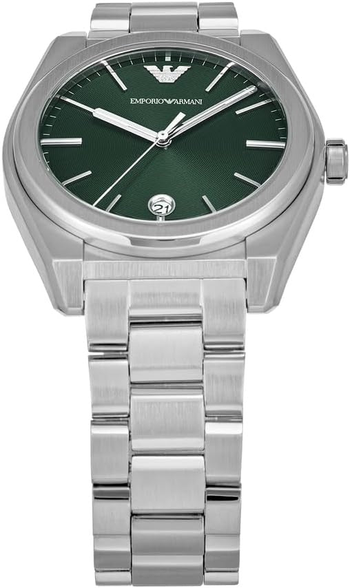 Emporio Armani Frederico Analog Green Dial Silver Steel Strap Watch for Men - AR11621 Buy Now By Emporio Armani