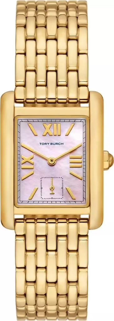Tory Burch Eleanor Mother of Pearl Pink Dial Gold Steel Strap Watch for Women - TBW1077 Buy Now By Tory Burch