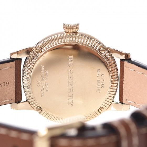 Burberry The Utilitarian White Dial Brown Leather Strap Watch for Women - BU7865 Buy Now By Burberry