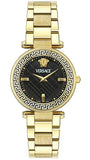 Versace Reve Analog Black Dial Gold Steel Strap Watch for Women - VE8B00624 Buy Now By Versace