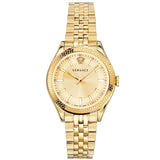 Versace Virtus Quartz Gold Dial Gold Steel Strap Watch for Women - VEHU00720 Buy Now By Versace