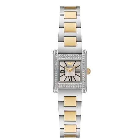 Emporio Armani Genni Crystals Silver Dial Two Tone Steel Strap Watch for Women - AR11704 Buy Now By Emporio Armani