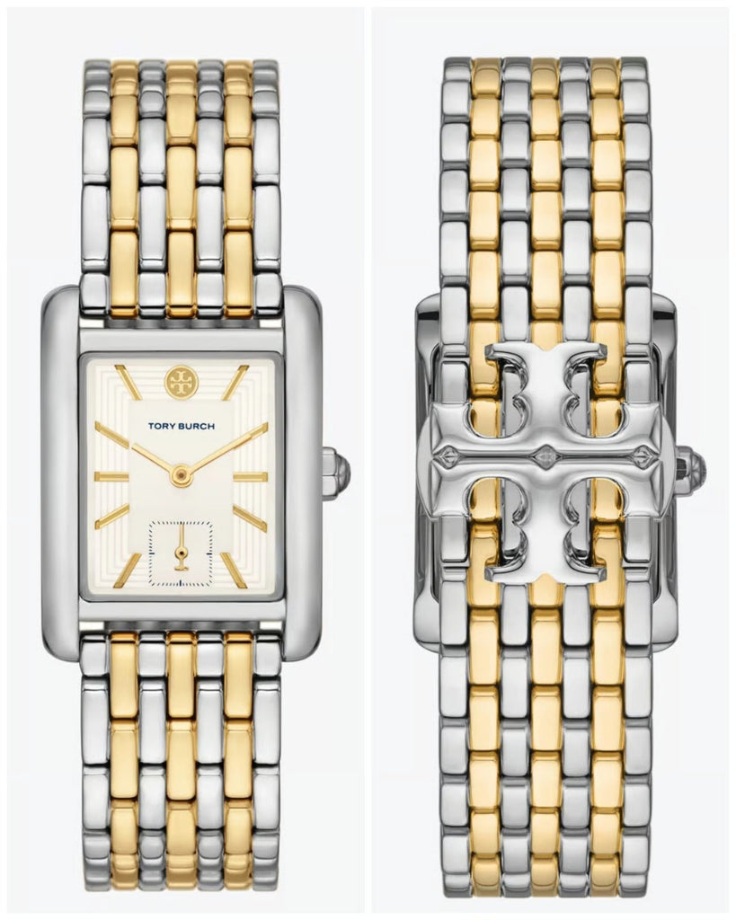 Tory Burch Eleanor White Dial Two Tone Steel Strap Watch for Women - TBW1070 Buy Now By Tory Burch