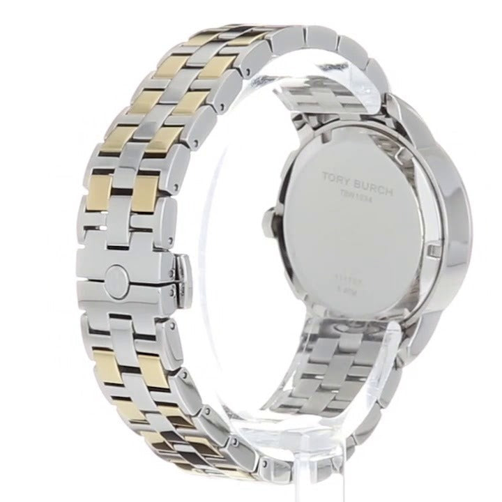 Tory Burch Classic Chronograph White Dial Two Tone Steel Strap Watch for Women - TBW1034 Buy Now By Tory Burch