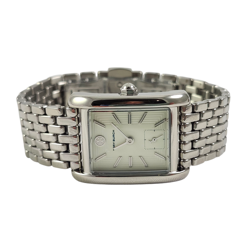 Tory Burch Eleanor White Dial Silver Steel Strap Watch for Women - TBW1069 Buy Now By Tory Burch