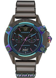 Versace Icon Active Chronograph Black Dial Grey Silicone Strap Watch for Men - VEZ701022 Buy Now By Versace