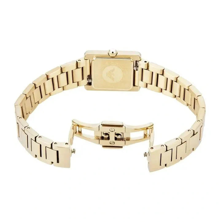 Emporio Armani Genni Crystals Gold Dial Gold Steel Strap Watch for Women - AR11663 Buy Now By Emporio Armani