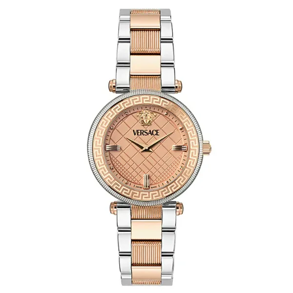 Versace Reve Analog Rose Gold Dial Two Tone Steel Strap Watch for Women - VE8B00424 Buy Now By Versace