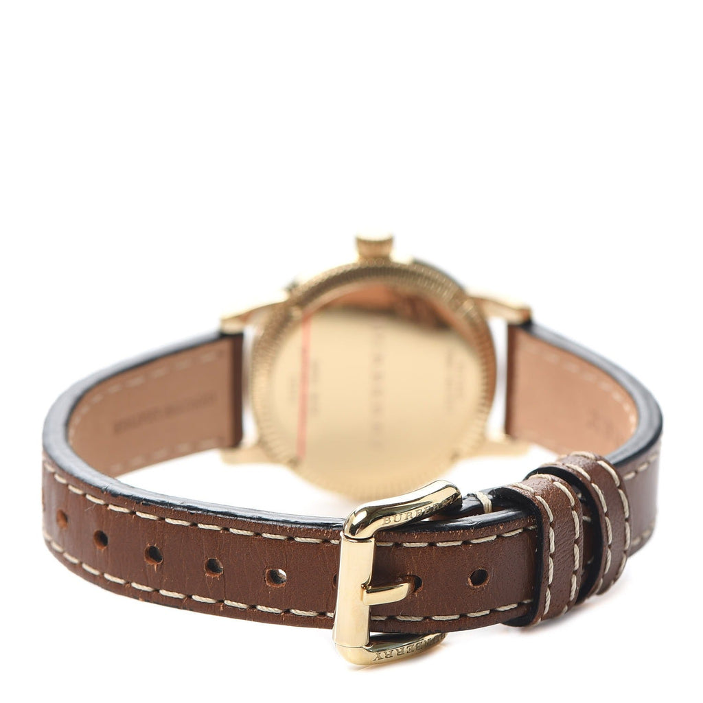 Burberry The Utilitarian White Dial Brown Leather Strap Watch for Women - BU7865 Buy Now By Burberry
