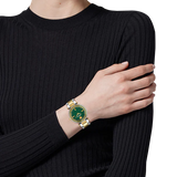 Versace Reve Analog Green Dial Two Tone Steel Strap Watch for Women - VE8B00524 Buy Now By Versace