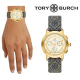 Tory Burch Classic Chronograph White Dial Grey Nylon Strap Watch for Women - TBW1035 Buy Now By Tory Burch
