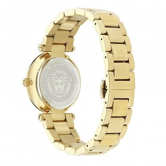 Versace Reve Analog Black Dial Gold Steel Strap Watch for Women - VE8B00624 Buy Now By Versace