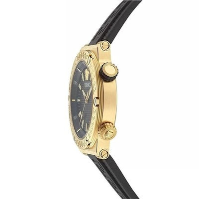 Versace Greca Logo Diver Quartz Black Dial Black Rubber Strap Watch for Men - VE8G00324 Buy Now By Versace