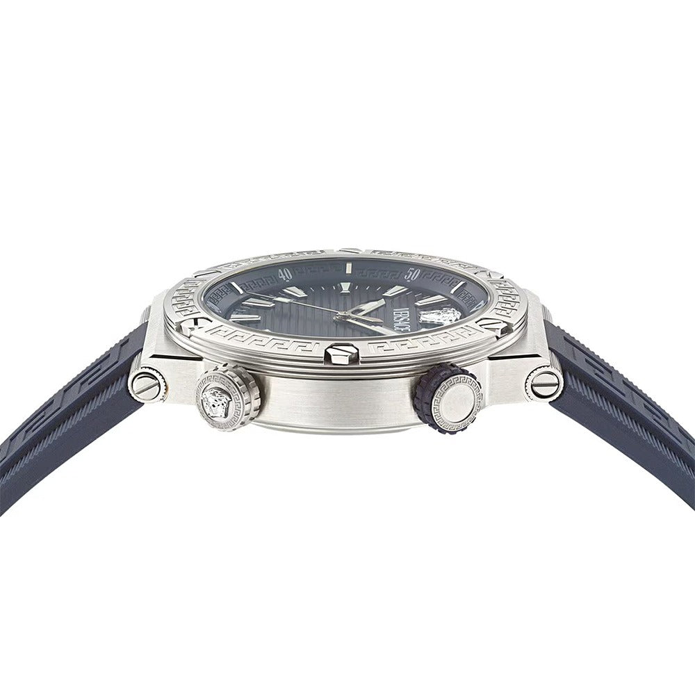Versace Greca Diver Quartz Blue Dial Blue Rubber Strap Watch for Men - VE8G00124 Buy Now By Versace
