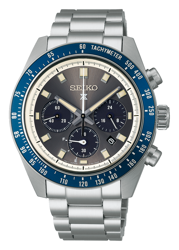 Seiko Prospex Speedtimer Solar Chronograph Grey Dial Silver Steel Strap Watch for Men - SSC939 Buy Now By Seiko