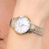 Emporio Armani Cleo Three Hand Mother of Pearl Dial Two Tone Steel Strap Watch for Women - AR11513 Buy Now By Emporio Armani