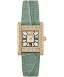 Emporio Armani Classic White Dial Green Leather Strap Watch for Women - AR11661 Buy Now By Emporio Armani