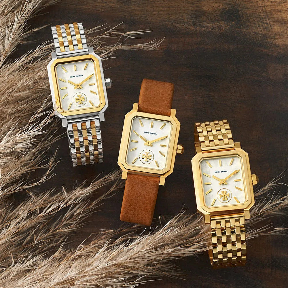 Tory Burch Robinson White Dial Two Tone Steel Strap Watch for Women - TBW1501 Buy Now By Tory Burch